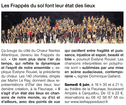 Article Ouest France sur les Frappés du sol