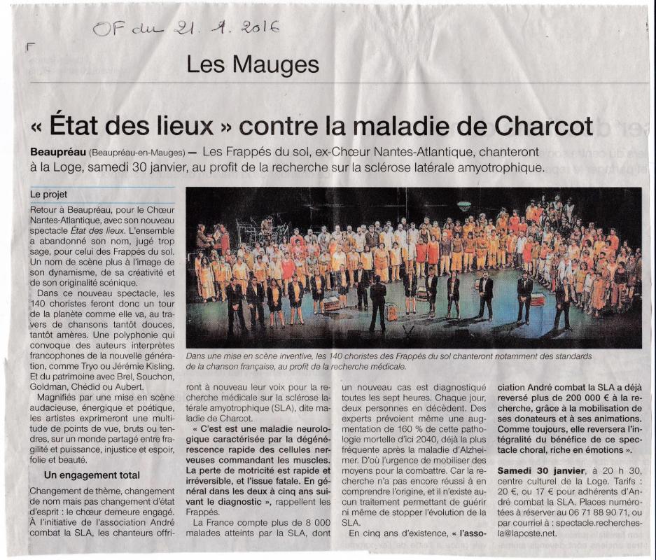 Article Ouest France Beaupréau